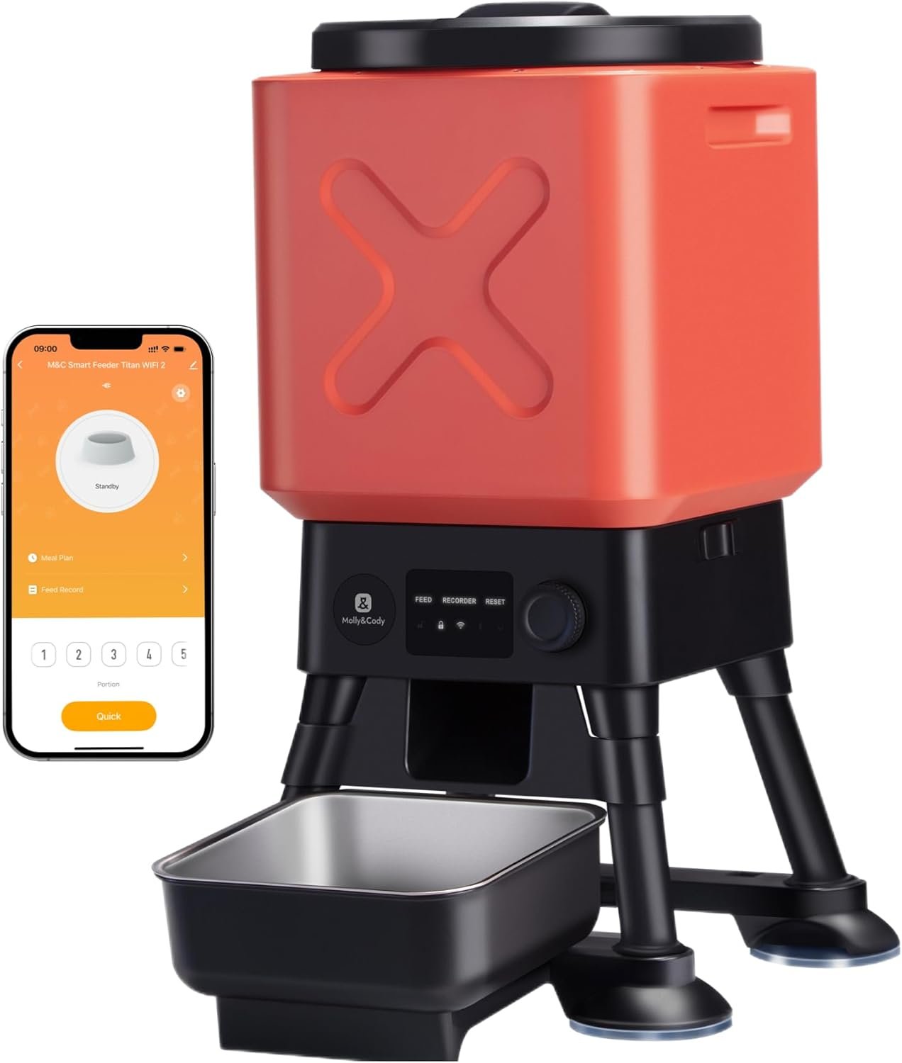 Comedero Automático Inteligente con Doble Plato de Acero Inoxidable