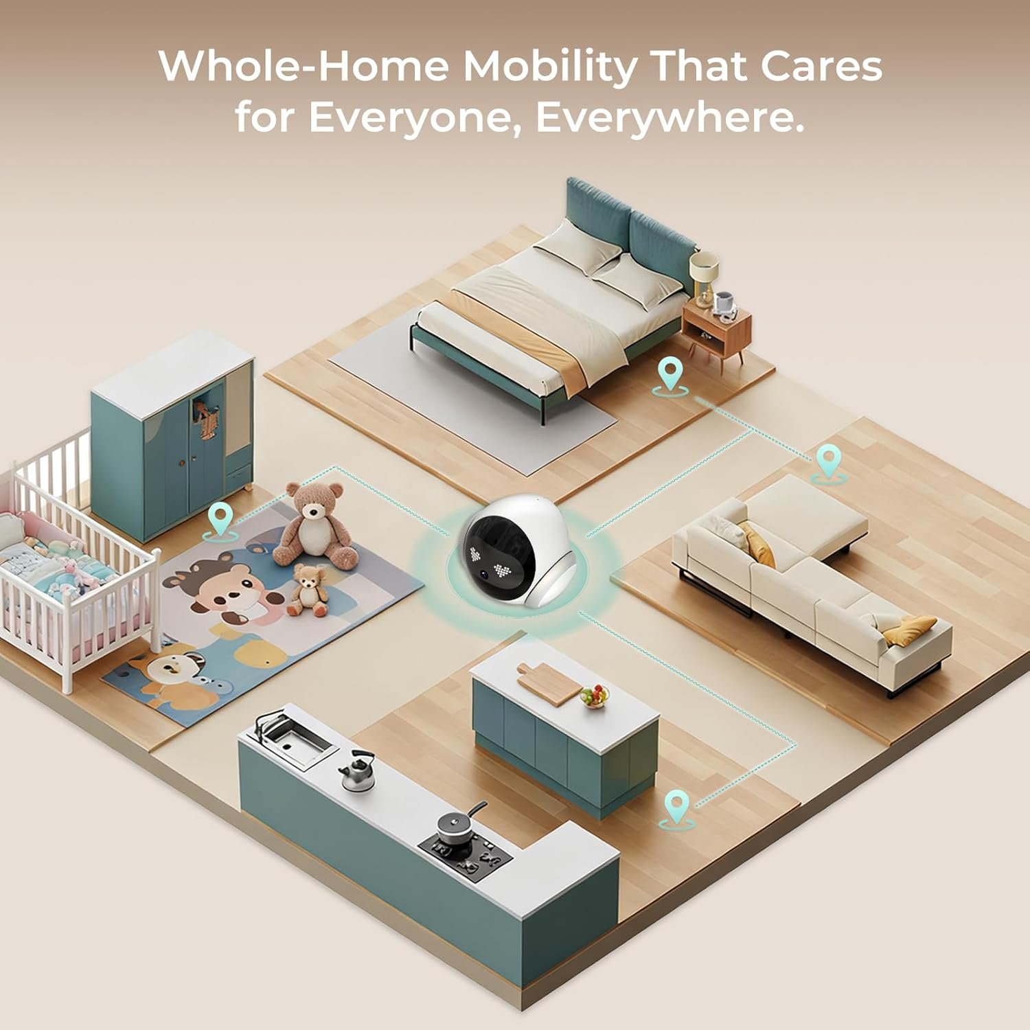 Crigge Magic S1 Cámara Robot Inteligente para Mascotas