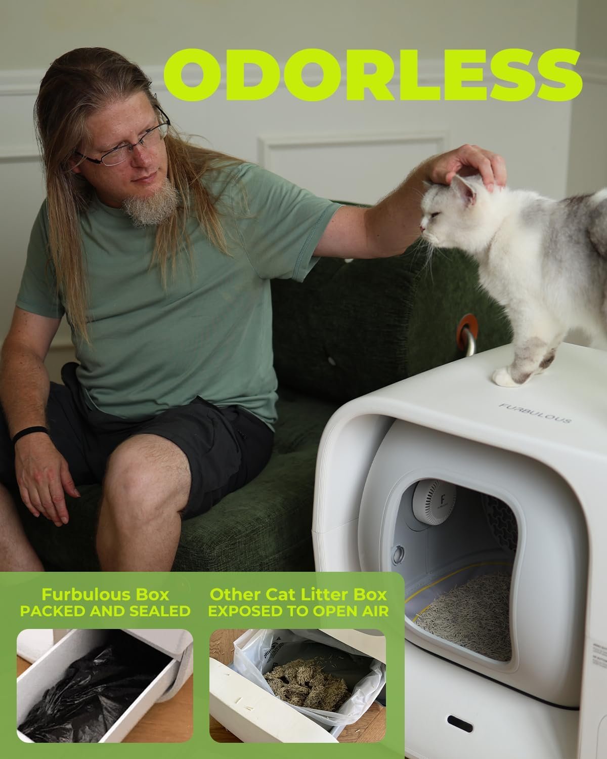 Vista lateral del arenero Furbulous